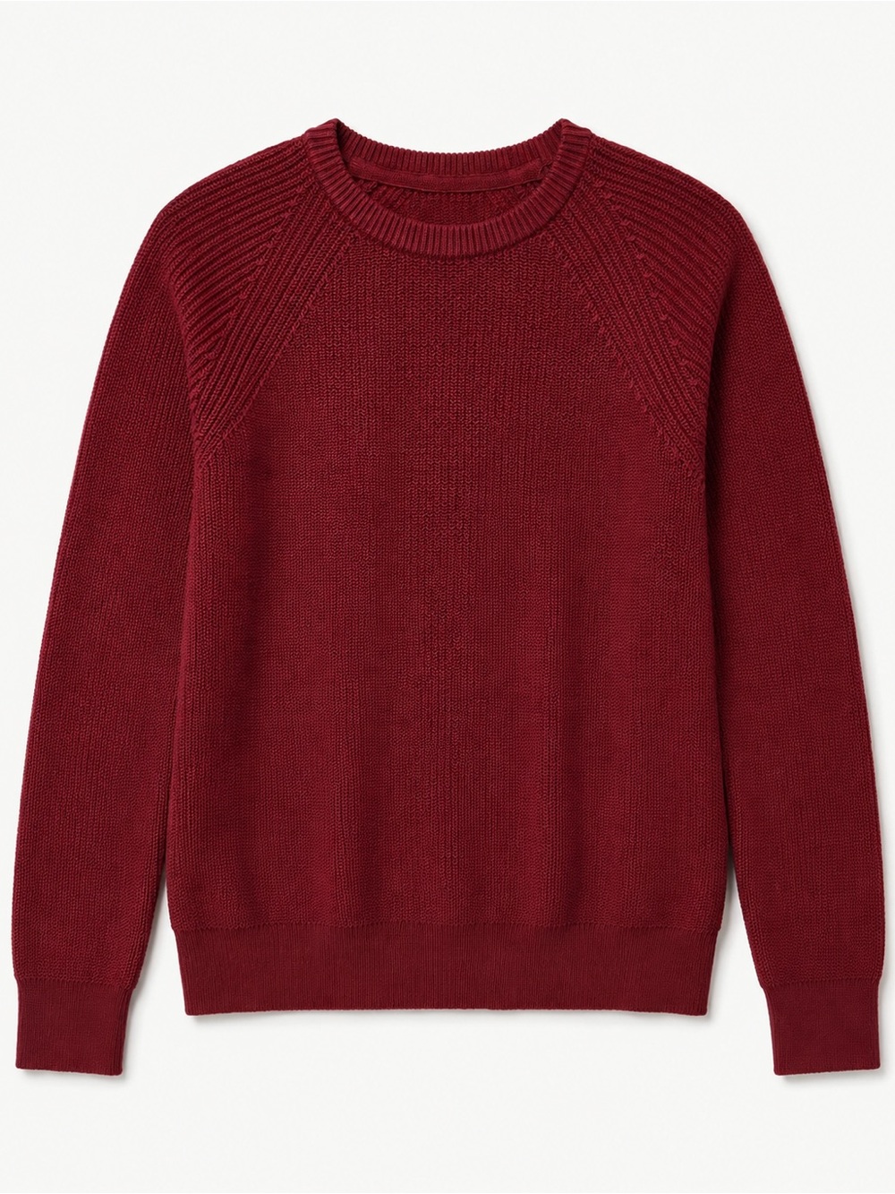 Red Cotton Raglan Crewneck Sweater American Eagle Medium